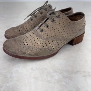 Discontinued John Fluevog Encourage Connie Grey 10.5 Oxfords